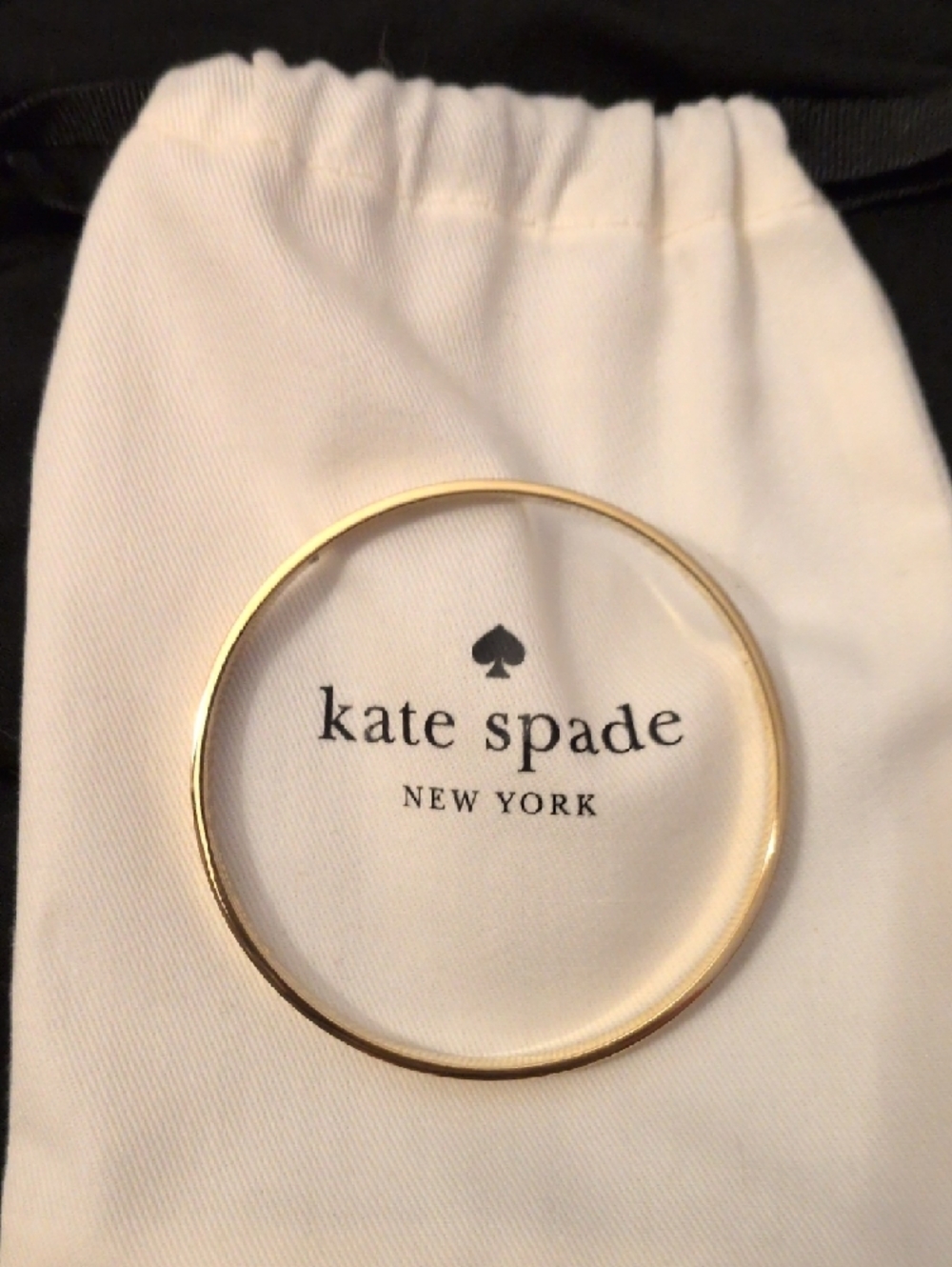kate spade gold-tone slim bangle bracelet - Picture 6 of 6